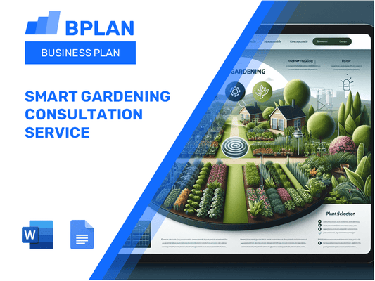 Smart Gardening Consultation Service Business Plan