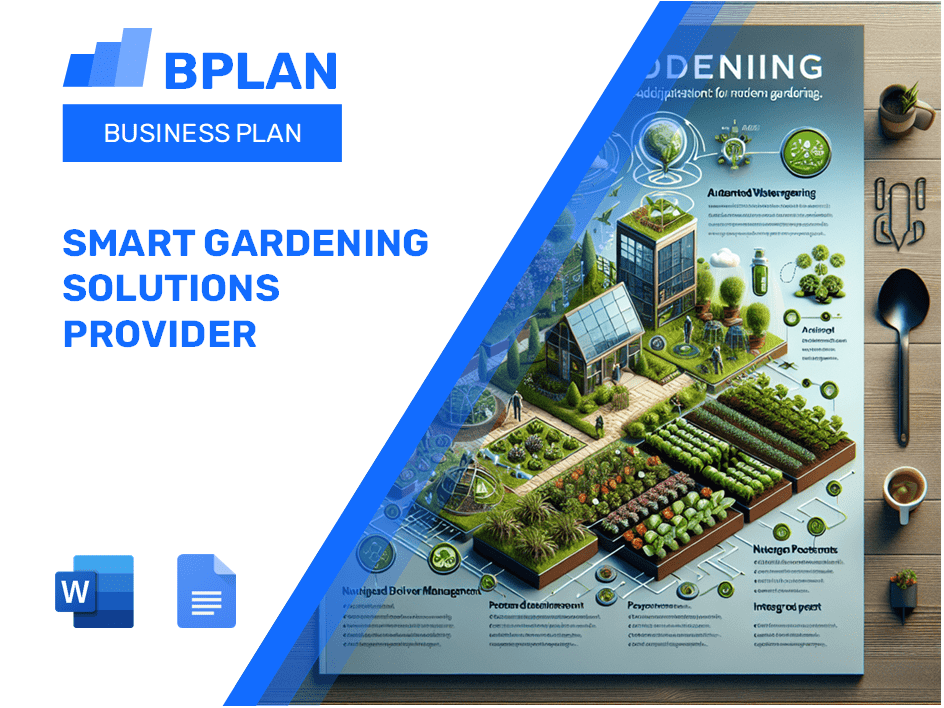 Plano de negócios do fornecedor de soluções de jardinagem inteligente