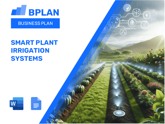 Plano de negócios de sistemas de irrigação de plantas inteligentes