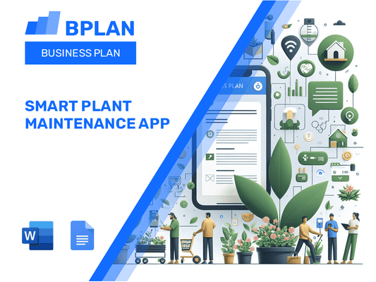 Plano de negócios de aplicativos de manutenção de plantas inteligentes