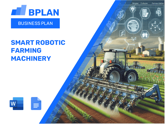 Plano de negócios de máquinas agrícolas robóticas inteligentes