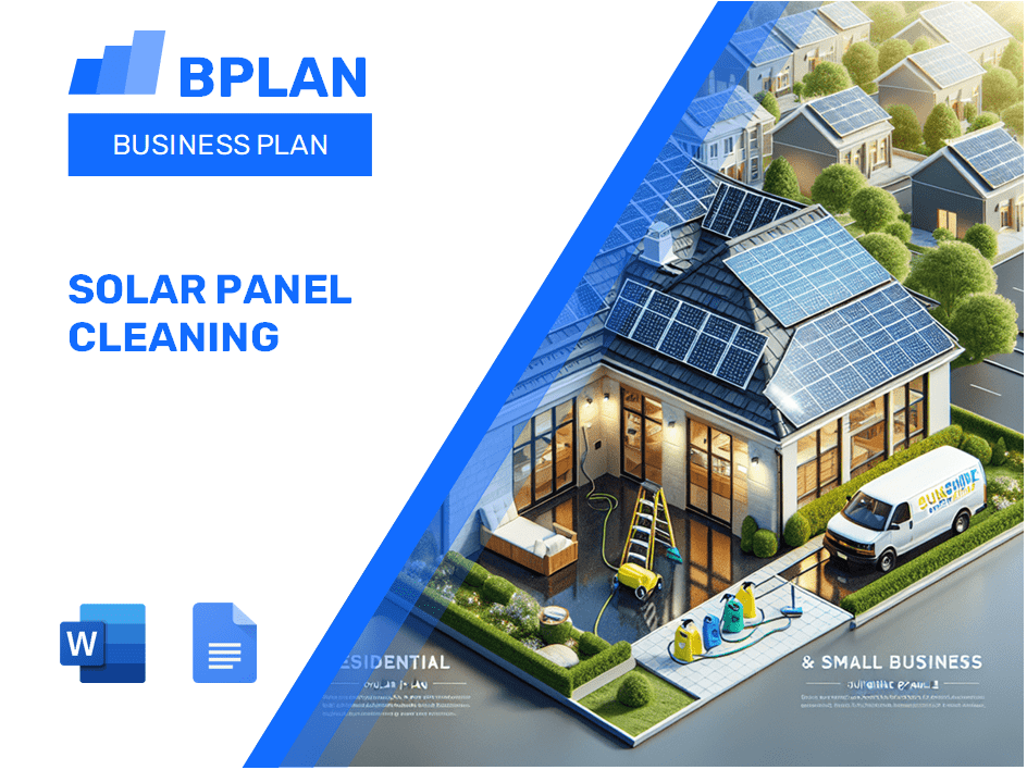 Plano de negócios de limpeza de painel solar