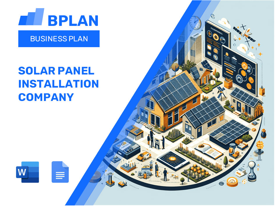 Plano de negócios da empresa de instalação do painel solar