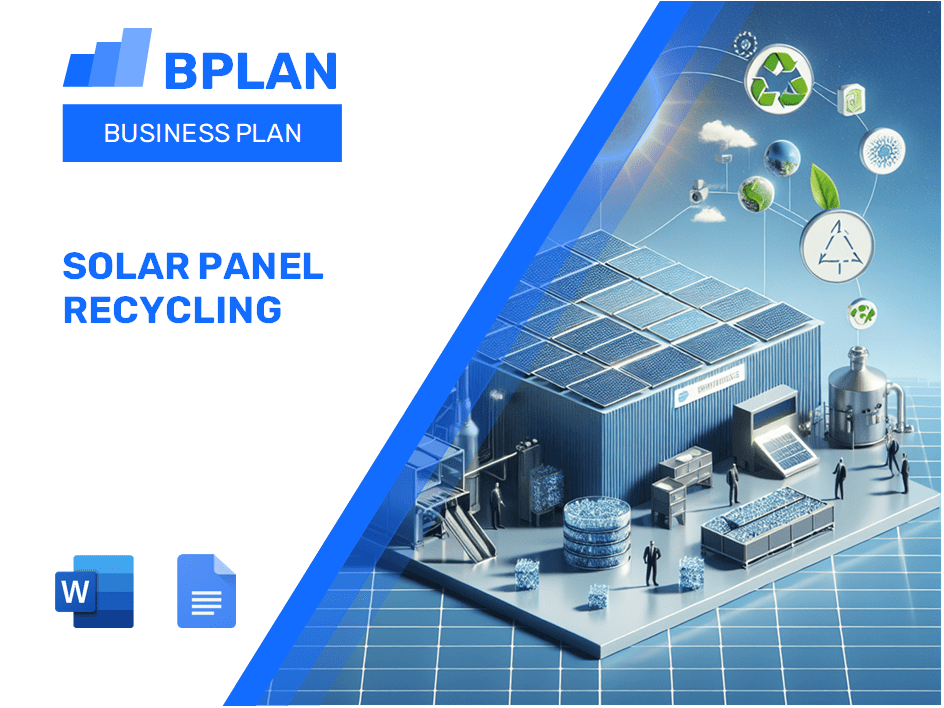 Plano de negócios de reciclagem de painel solar