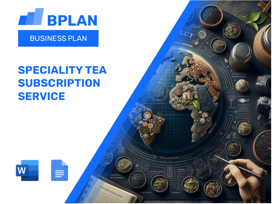 Servicio de suscripción de té especializado Plan de negocios