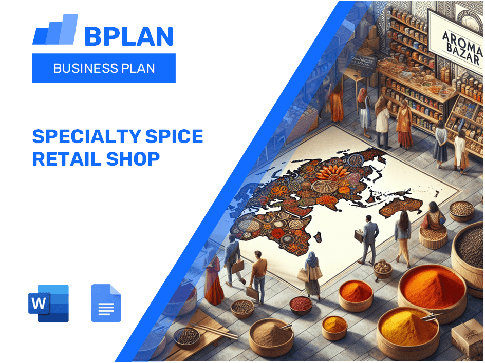 Specialty Spice Retail Shop Business Plan