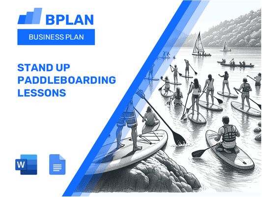 Plan de negocios de lecciones de paddleboard de pie