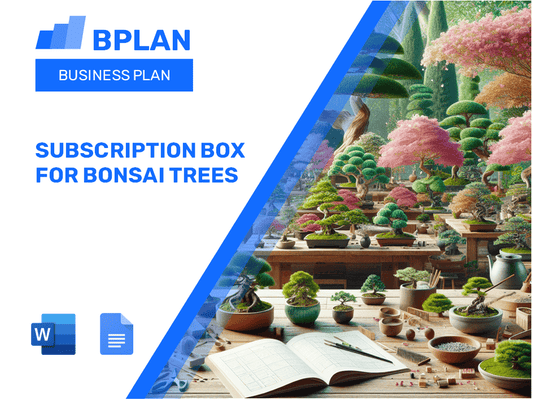 Caja de suscripción para Plan de negocios de Bonsai Trees