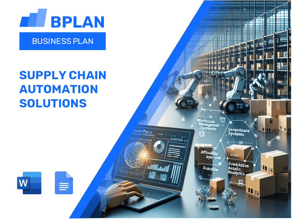 Plan de negocios de soluciones de automatización de la cadena de suministro