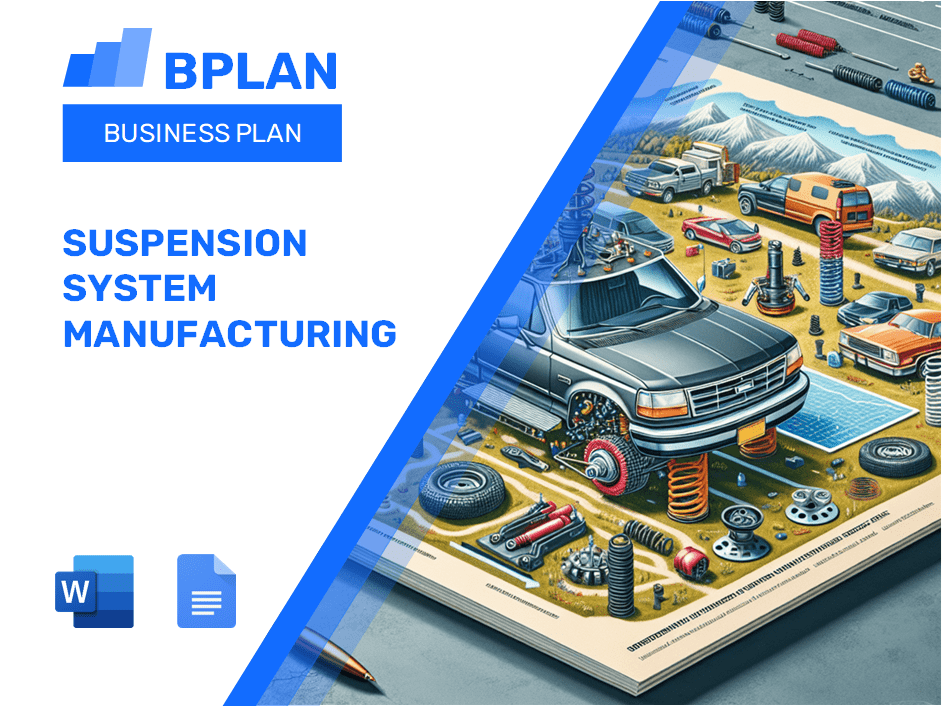 Plan de negocios de fabricación de sistemas de suspensión