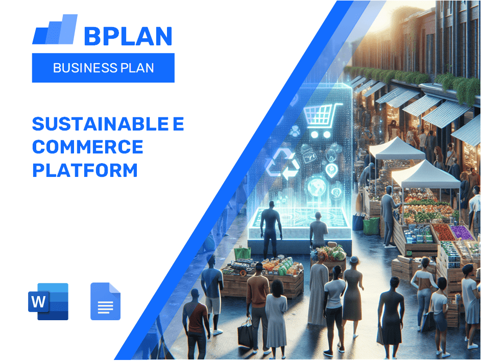 Plan de negocios de plataforma de comercio E sostenible