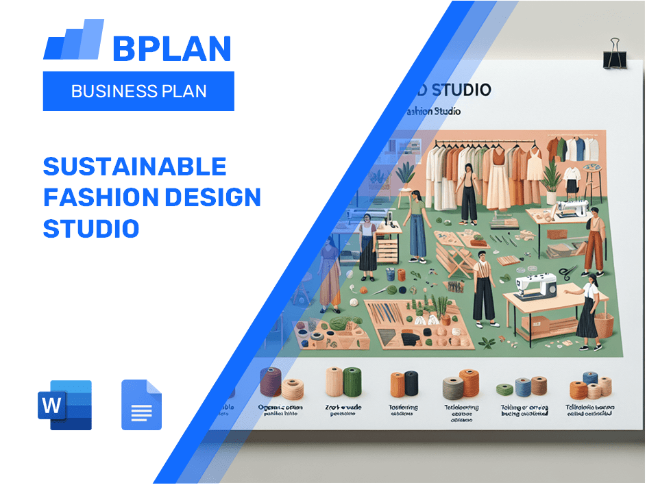 Plan de negocios de estudio de diseño de moda sostenible