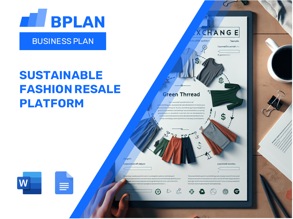 Plan de negocios de plataforma de reventa de moda sostenible