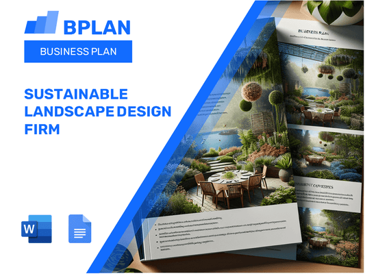 Plan de negocios de empresa de diseño de paisaje sostenible