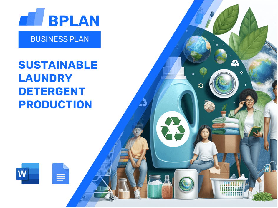 Plan de negocios de producción de detergentes de lavandería sostenible