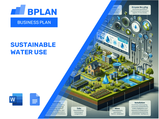 Plan de negocios de uso de agua sostenible