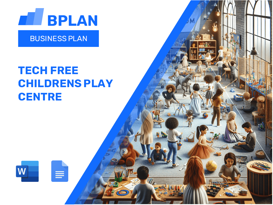 Tech Free Childrens Play Centre Business Plan