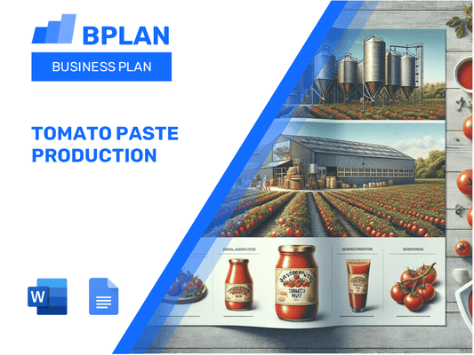 Plan de negocios de producción de pasta de tomate