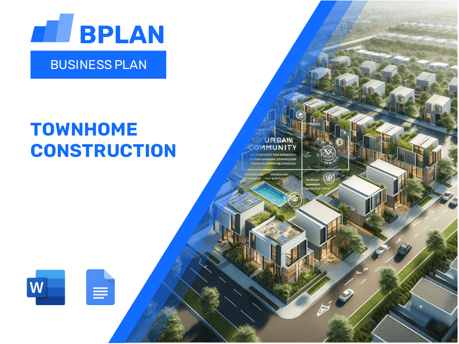 Plan de negocios de construcción de casas adosadas