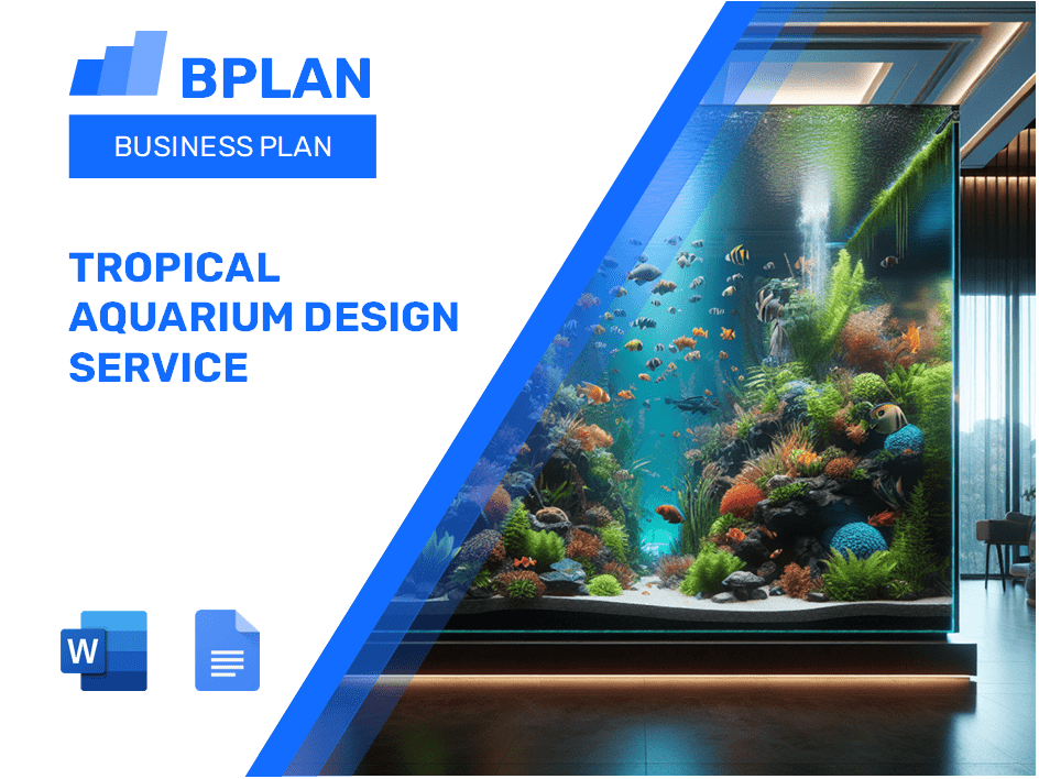 Plan d'affaires du service de conception d'aquarium tropical