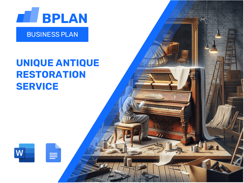 Plan d'affaires de service de restauration antique unique