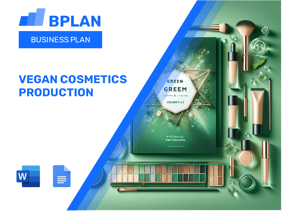 Plan de negocios de producción de Vegan Cosmetics