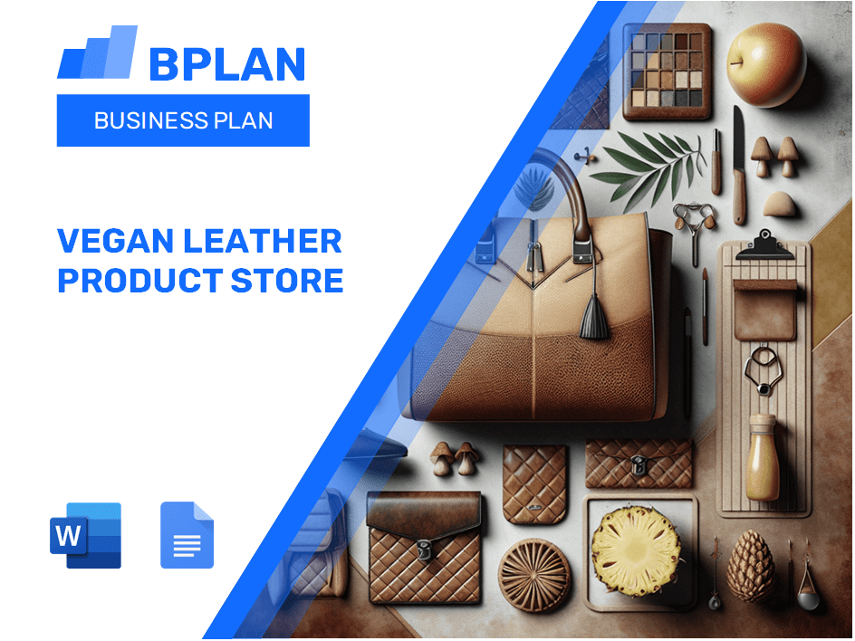 Vegan Leather Product Store Business Plan