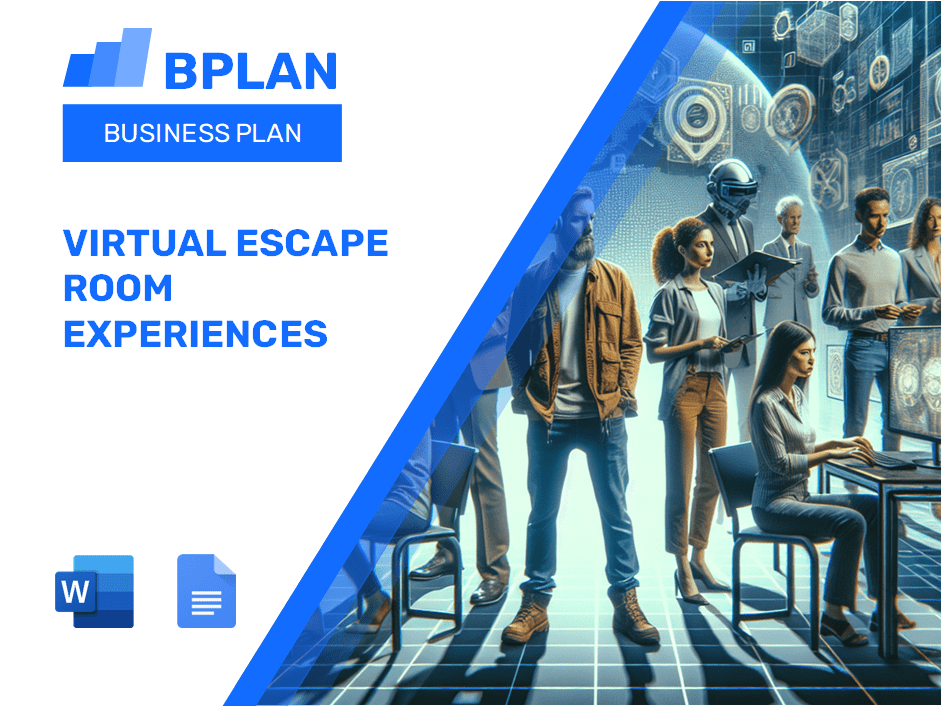 Plan de negocios de experiencias de la sala de escape virtual