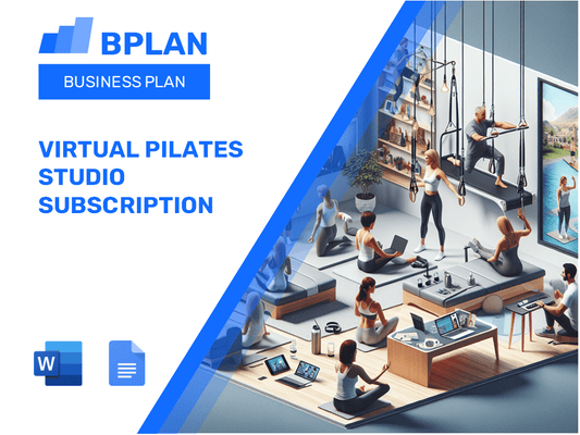 Plan de negocios de suscripción virtual de Pilates Studio