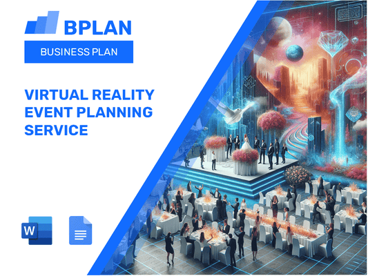 Plan de negocios de servicios de planificación de eventos de realidad virtual