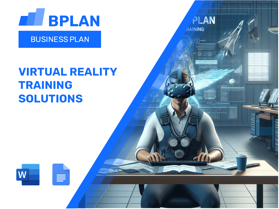 Plan de negocios de soluciones de capacitación de realidad virtual