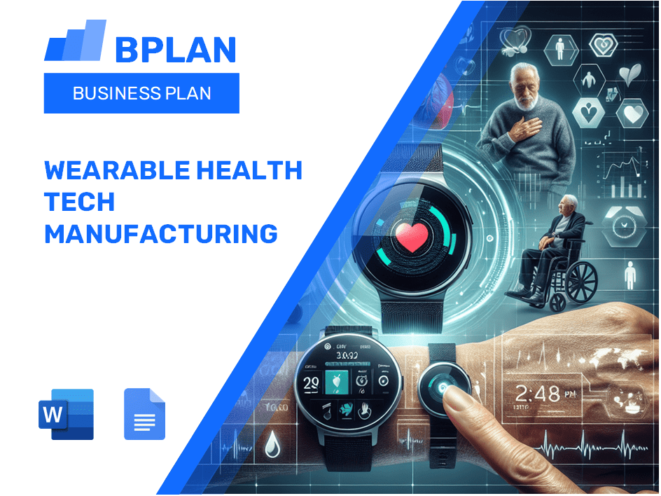 Plan de negocios de fabricación de tecnología de salud portátil