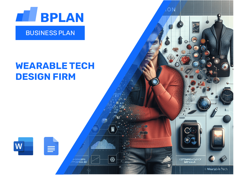 Plan de negocios de la empresa de diseño de tecnología portátil