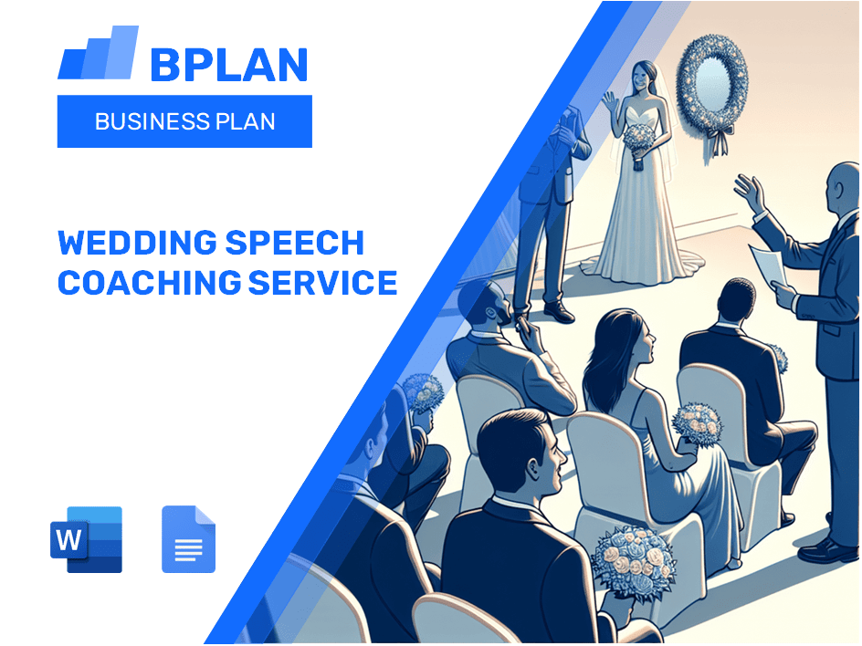 Plan d'affaires du service de coaching de discours de mariage