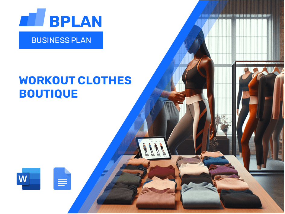 Plan de negocios boutique de ropa de entrenamiento