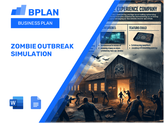 Plan d'affaires de simulation d'épidémie de zombie